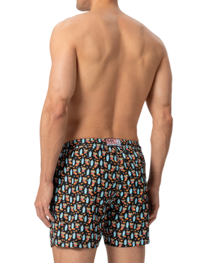 Lightweight fabric swim shorts Lighting with negroni print - MC2 Saint Barth