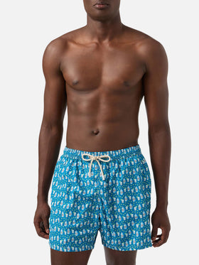 Lightweight fabric swim shorts with cocktail gin tonic print