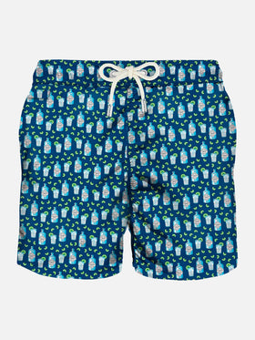 Lightweight fabric swim shorts Lighting with gin tonic print - MC2 Saint Barth
