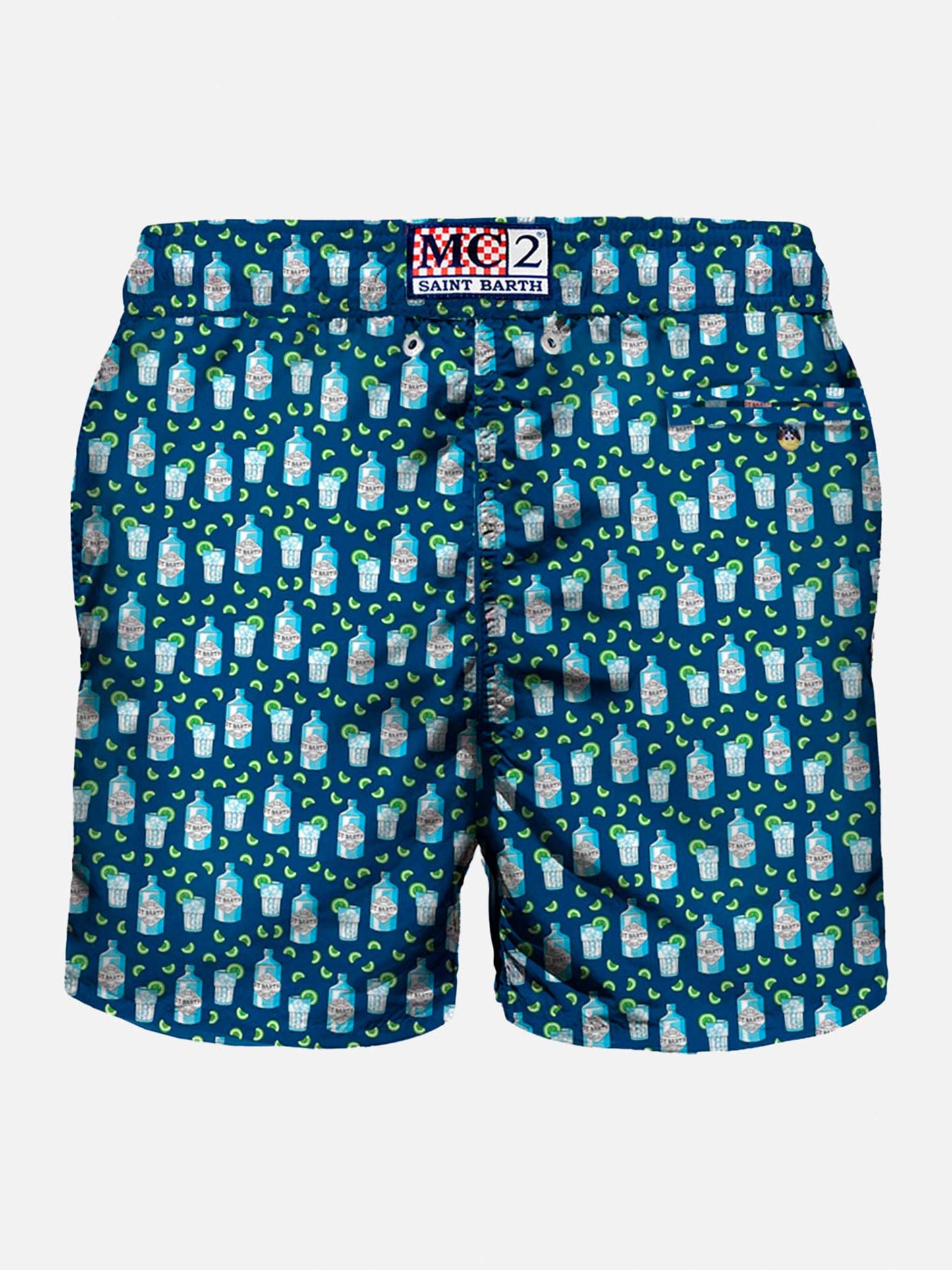 Lightweight fabric swim shorts Lighting with gin tonic print - MC2 Saint Barth