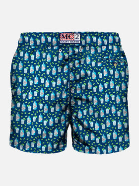 Lightweight fabric swim shorts Lighting with gin tonic print - MC2 Saint Barth