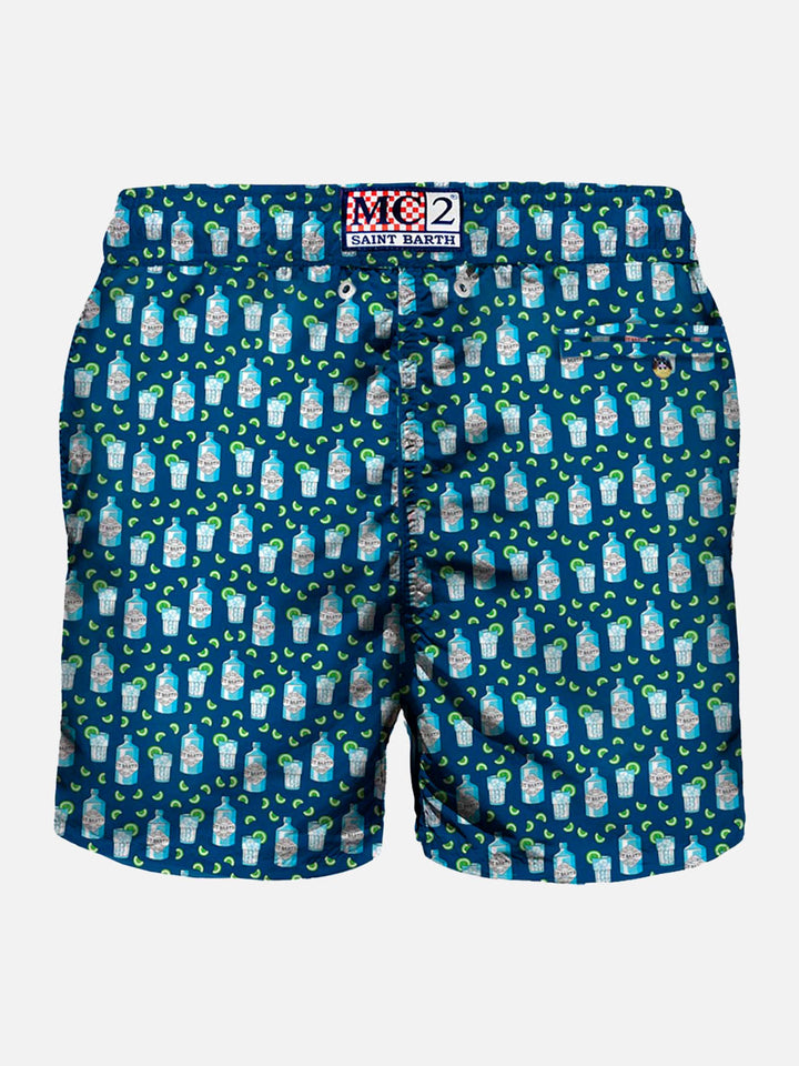Lightweight fabric swim shorts Lighting with gin tonic print - MC2 Saint Barth
