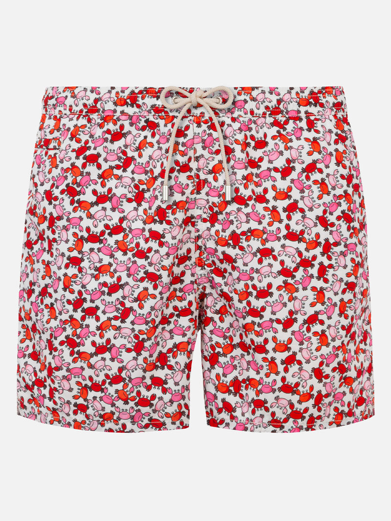 Man swim shorts with crabs print