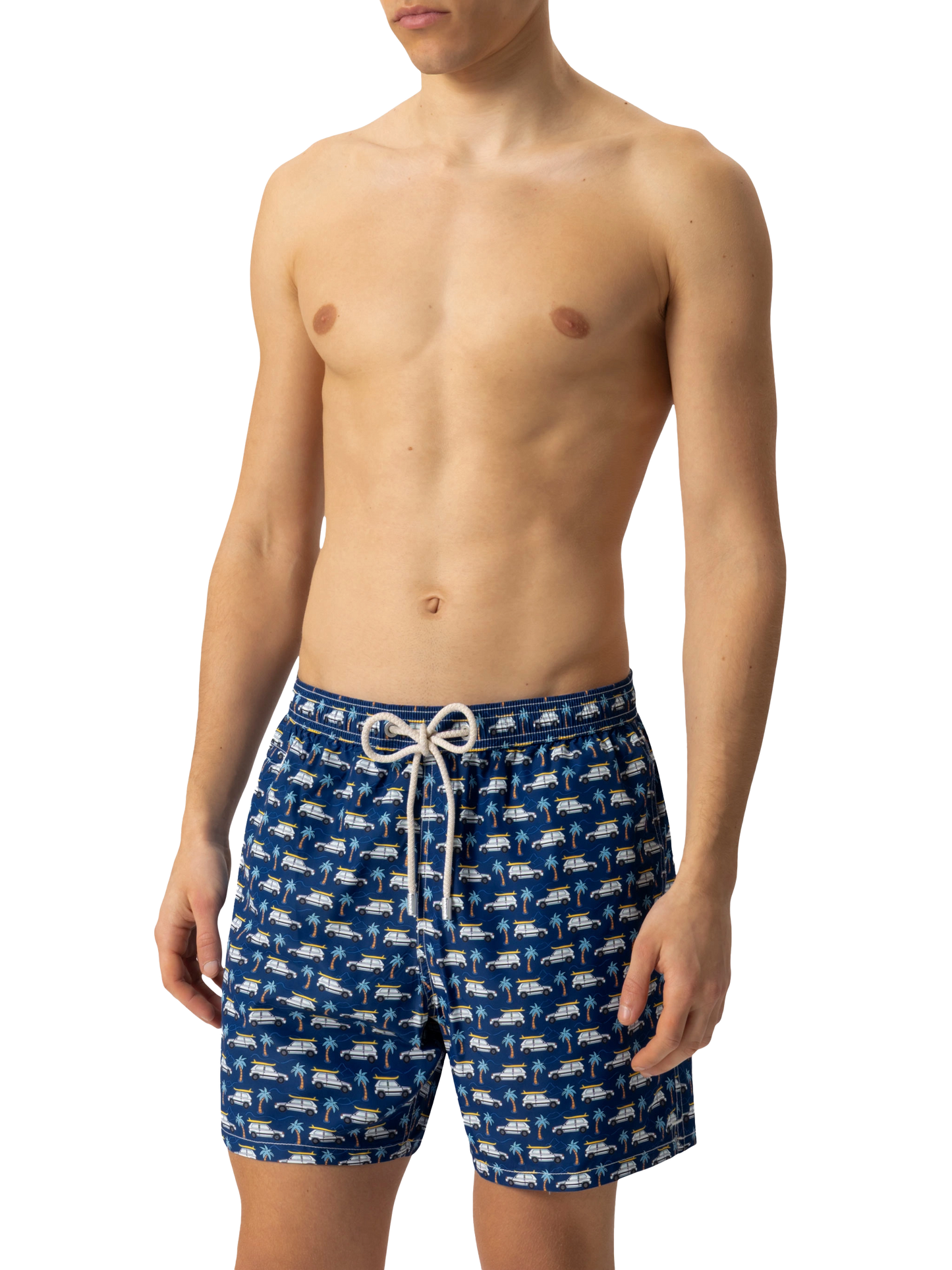 Lightweight fabric swim shorts Lighting with Panda car print | FIAT SPECIAL EDITION - MC2 Saint Barth