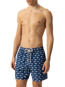 Lightweight fabric swim shorts Lighting with Panda car print | FIAT SPECIAL EDITION - MC2 Saint Barth