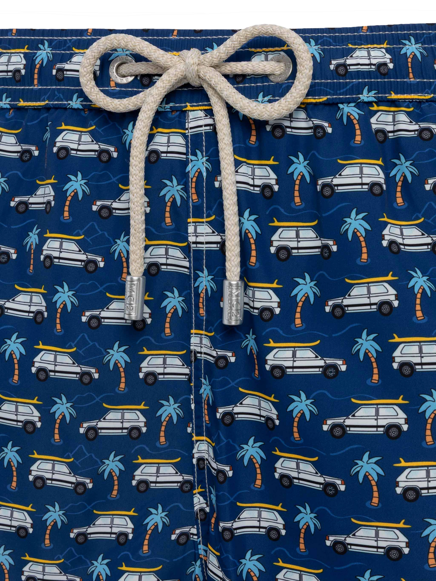Lightweight fabric swim shorts Lighting with Panda car print | FIAT SPECIAL EDITION - MC2 Saint Barth