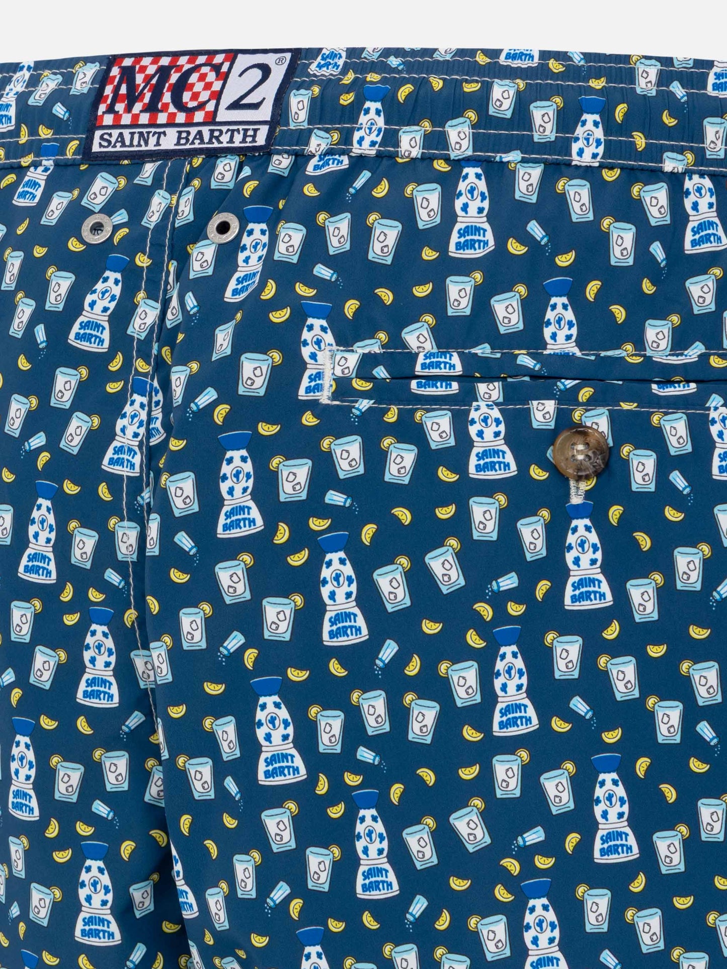Lightweight fabric swim shorts Lighting with tequila print - MC2 Saint Barth