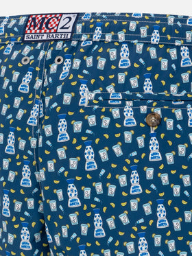 Lightweight fabric swim shorts Lighting with tequila print - MC2 Saint Barth