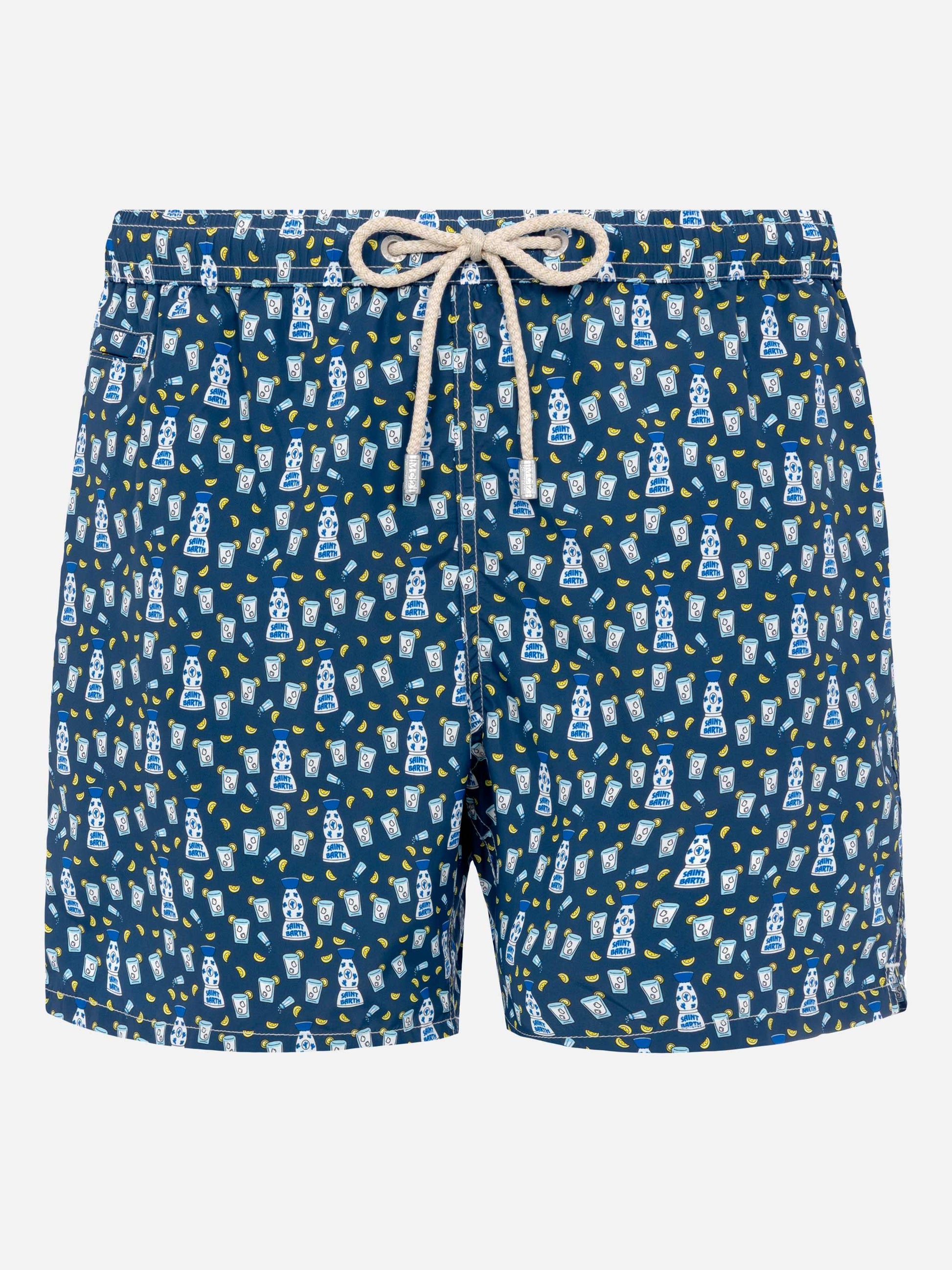 Lightweight fabric swim shorts Lighting with tequila print - MC2 Saint Barth