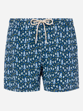 Lightweight fabric swim shorts Lighting with tequila print - MC2 Saint Barth