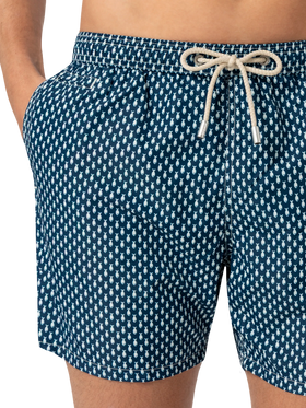 Lightweight fabric swim shorts Lighting with micro fish print - MC2 Saint Barth