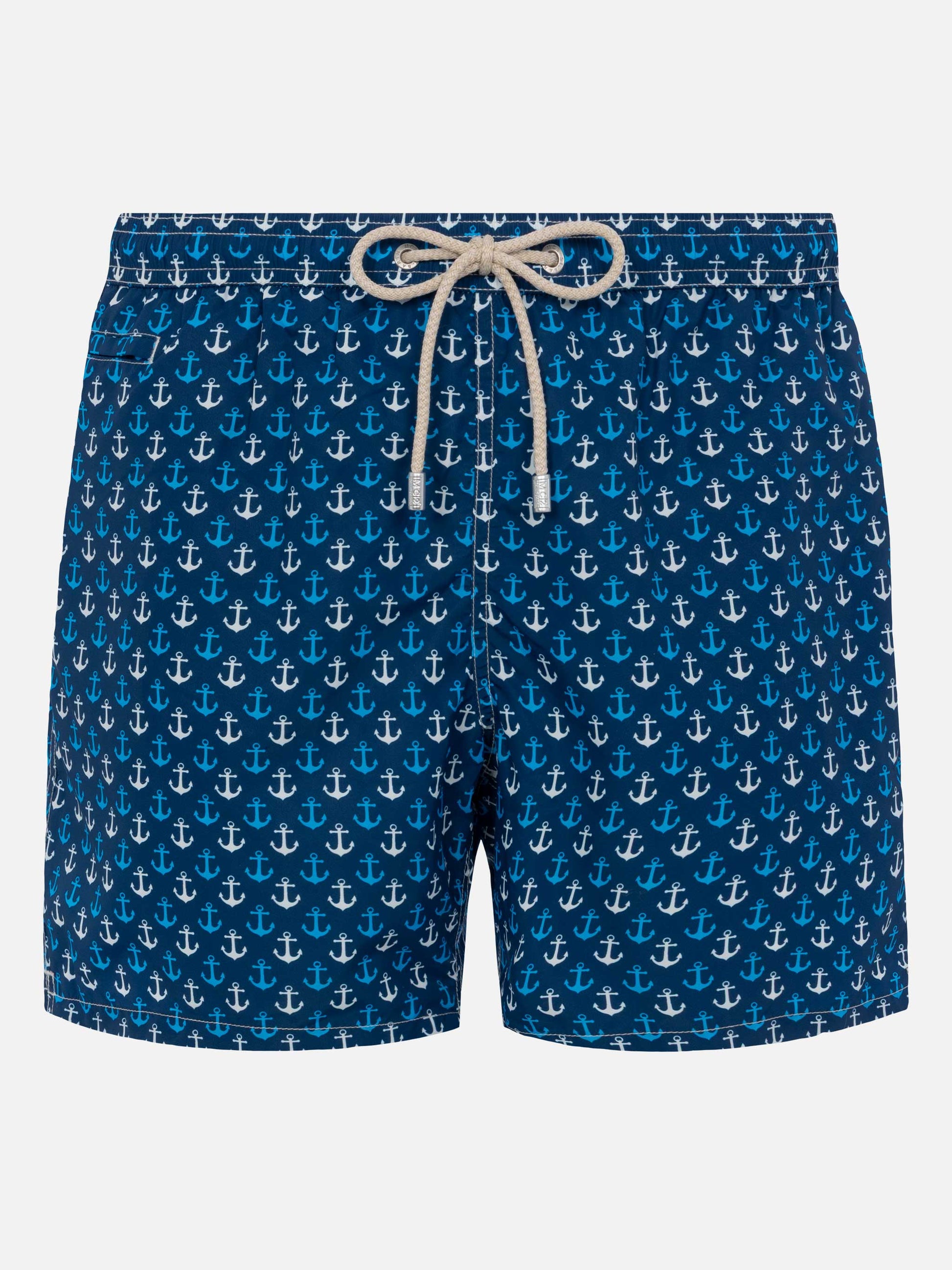 Lightweight fabric swim shorts Lighting with anchor print - MC2 Saint Barth
