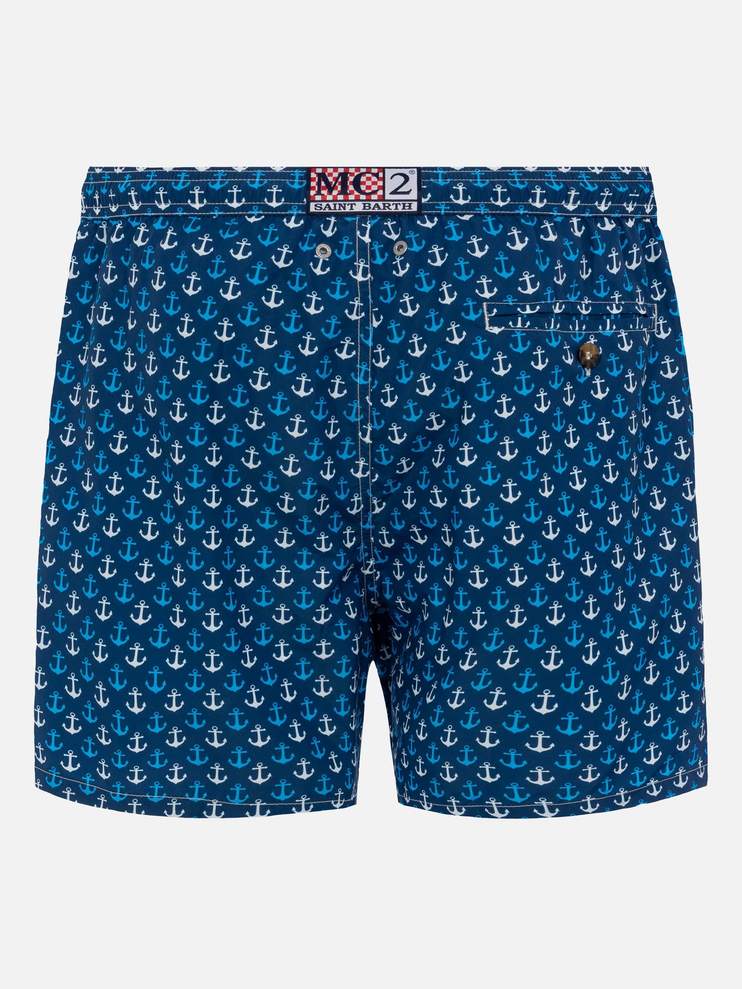 Lightweight fabric swim shorts Lighting with anchor print - MC2 Saint Barth