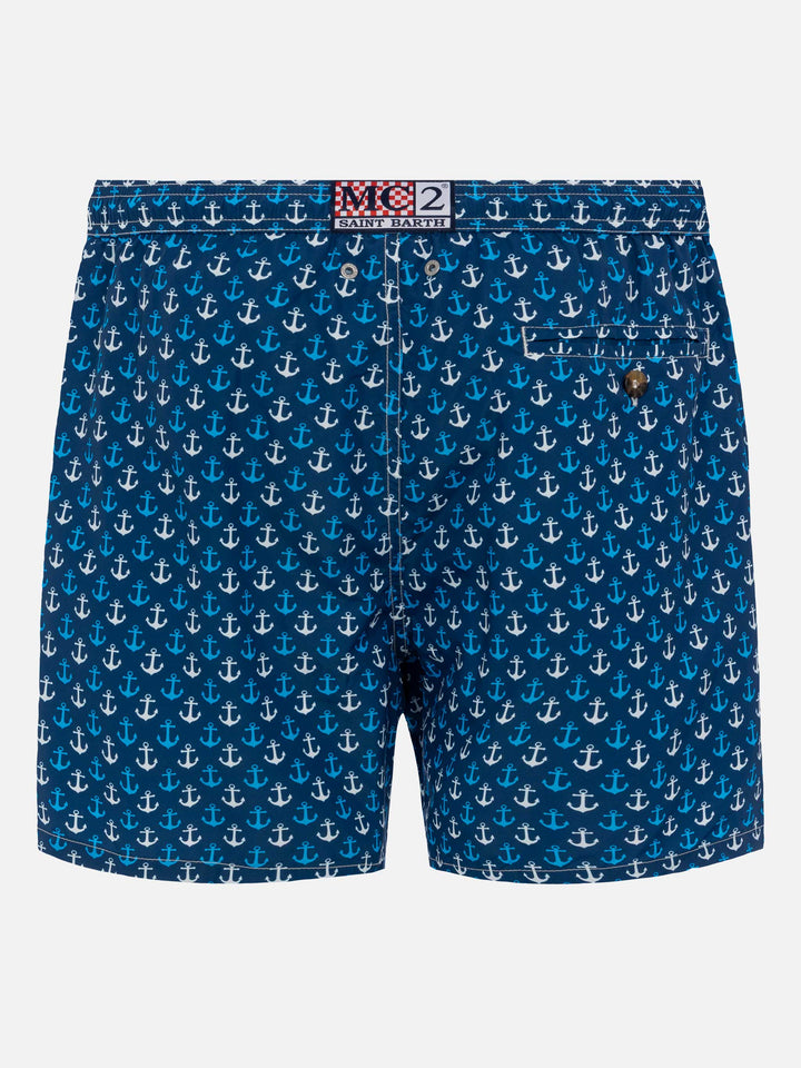 Lightweight fabric swim shorts Lighting with anchor print - MC2 Saint Barth