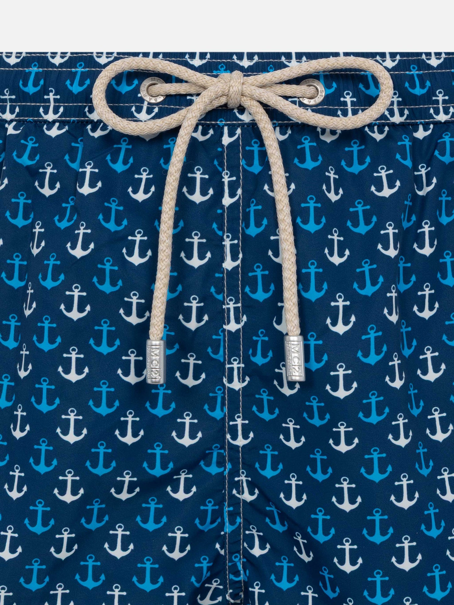Lightweight fabric swim shorts Lighting with anchor print - MC2 Saint Barth