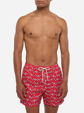 Herren-Badeshorts aus leichtem Stoff mit Tequila-Aufdruck