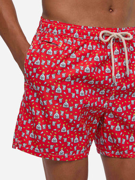 Herren-Badeshorts aus leichtem Stoff mit Tequila-Aufdruck