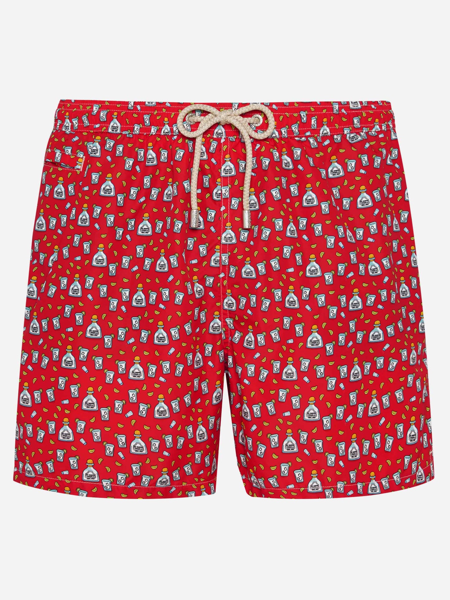Herren-Badeshorts aus leichtem Stoff mit Tequila-Aufdruck