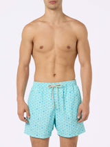 Man lightweight fabric swim-shorts Lighting Micro Fantasy with starfishes print