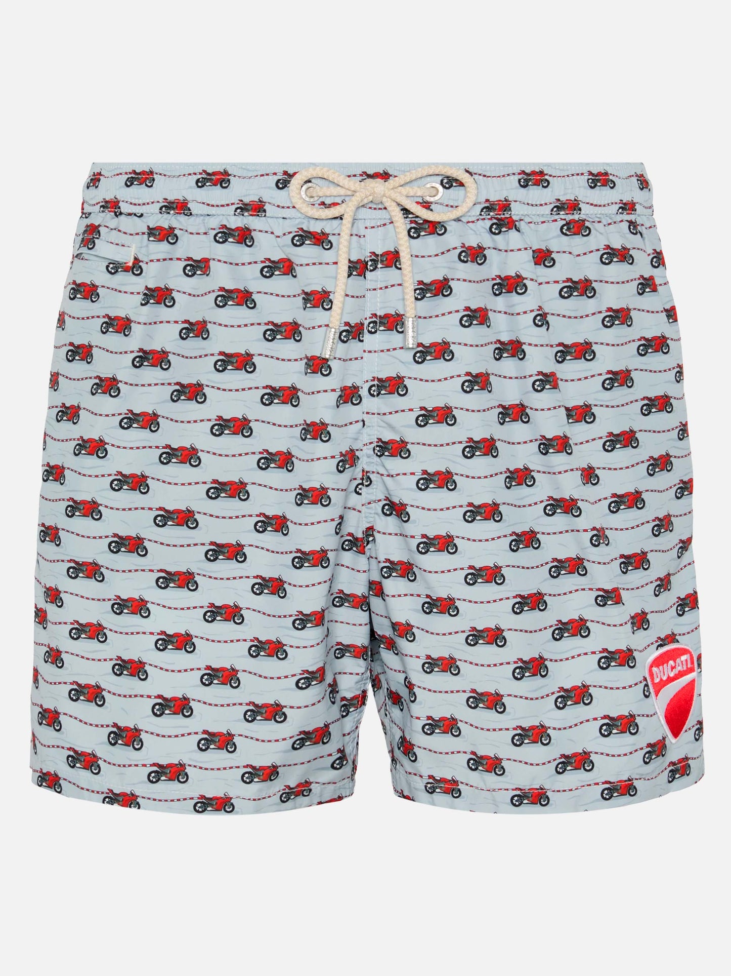 Badeshorts aus leichtem Stoff Lighting mit Ducati-Aufdruck | DUCATI MOTOR SPECIAL EDITION