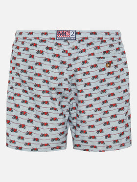 Badeshorts aus leichtem Stoff Lighting mit Ducati-Aufdruck | DUCATI MOTOR SPECIAL EDITION