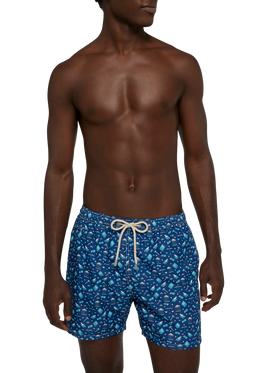 Lightweight fabric swim shorts Lighting with lawyer mood print - MC2 Saint Barth