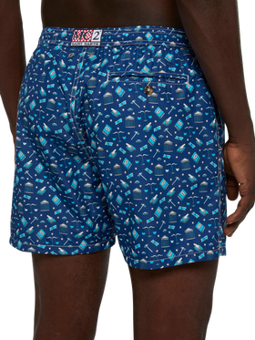 Lightweight fabric swim shorts Lighting with lawyer mood print - MC2 Saint Barth