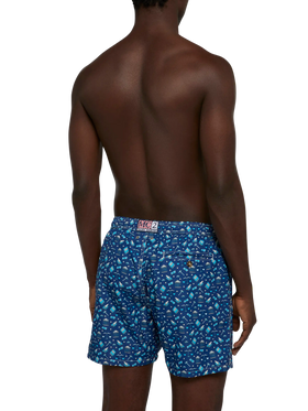Lightweight fabric swim shorts Lighting with lawyer mood print - MC2 Saint Barth