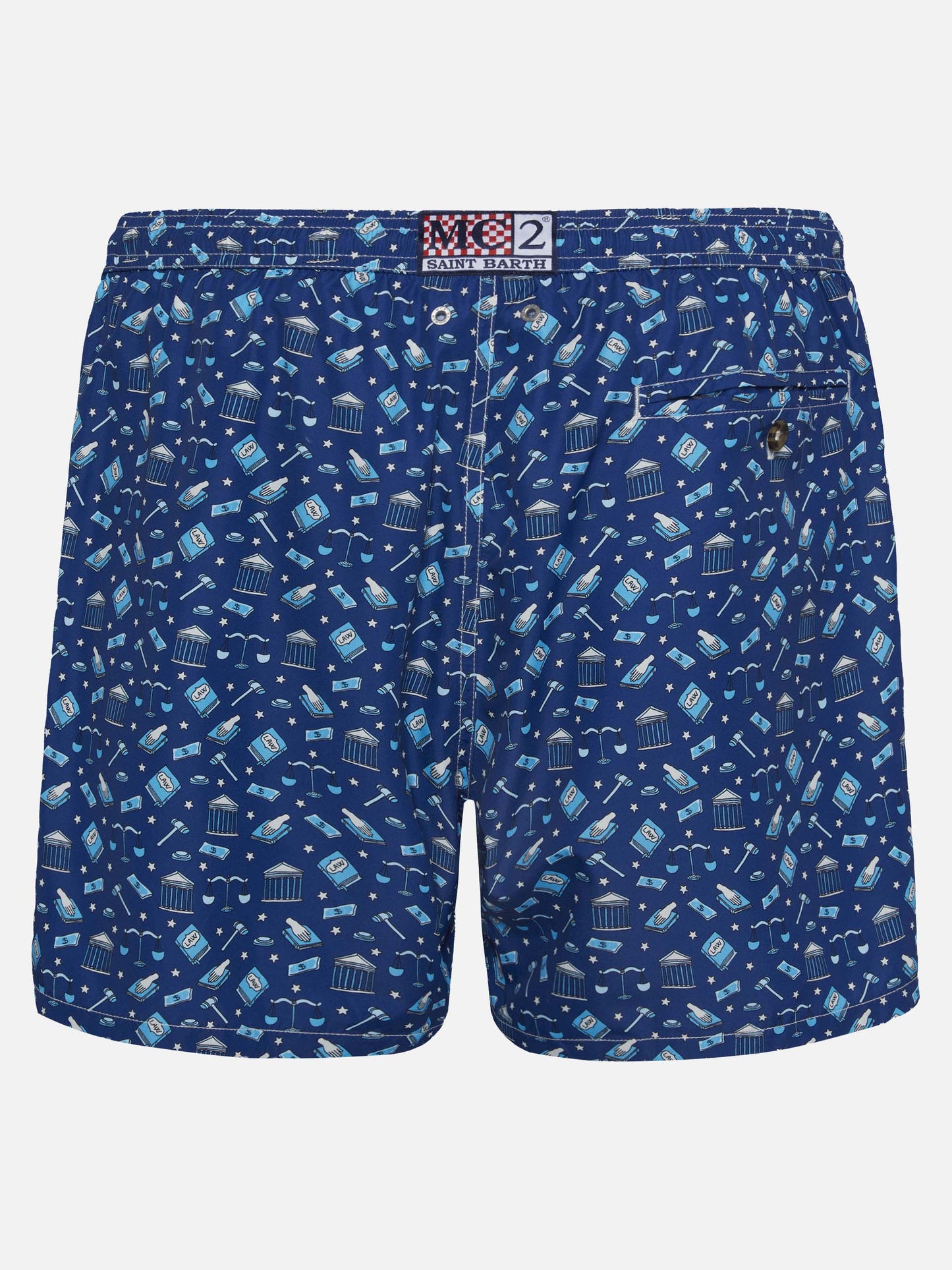 Lightweight fabric swim shorts Lighting with lawyer mood print - MC2 Saint Barth