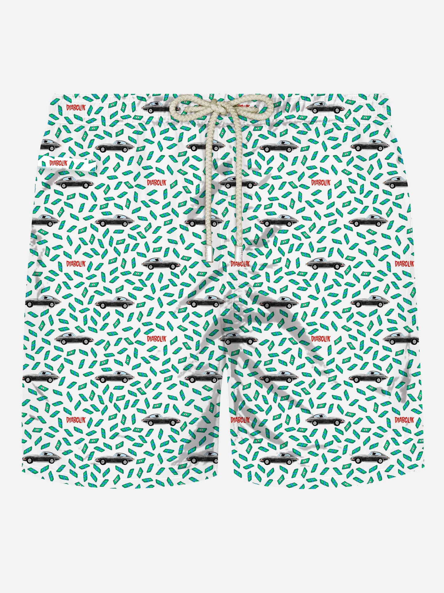 Lightweight fabric swim shorts Lighting with Diabolik print | DIABOLIK SPECIAL EDITION