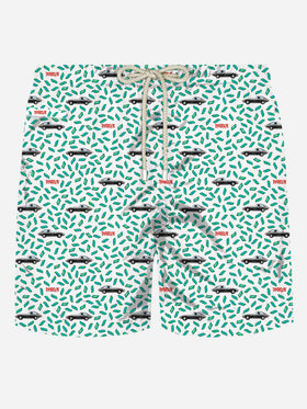 Lightweight fabric swim shorts Lighting with Diabolik print | DIABOLIK SPECIAL EDITION