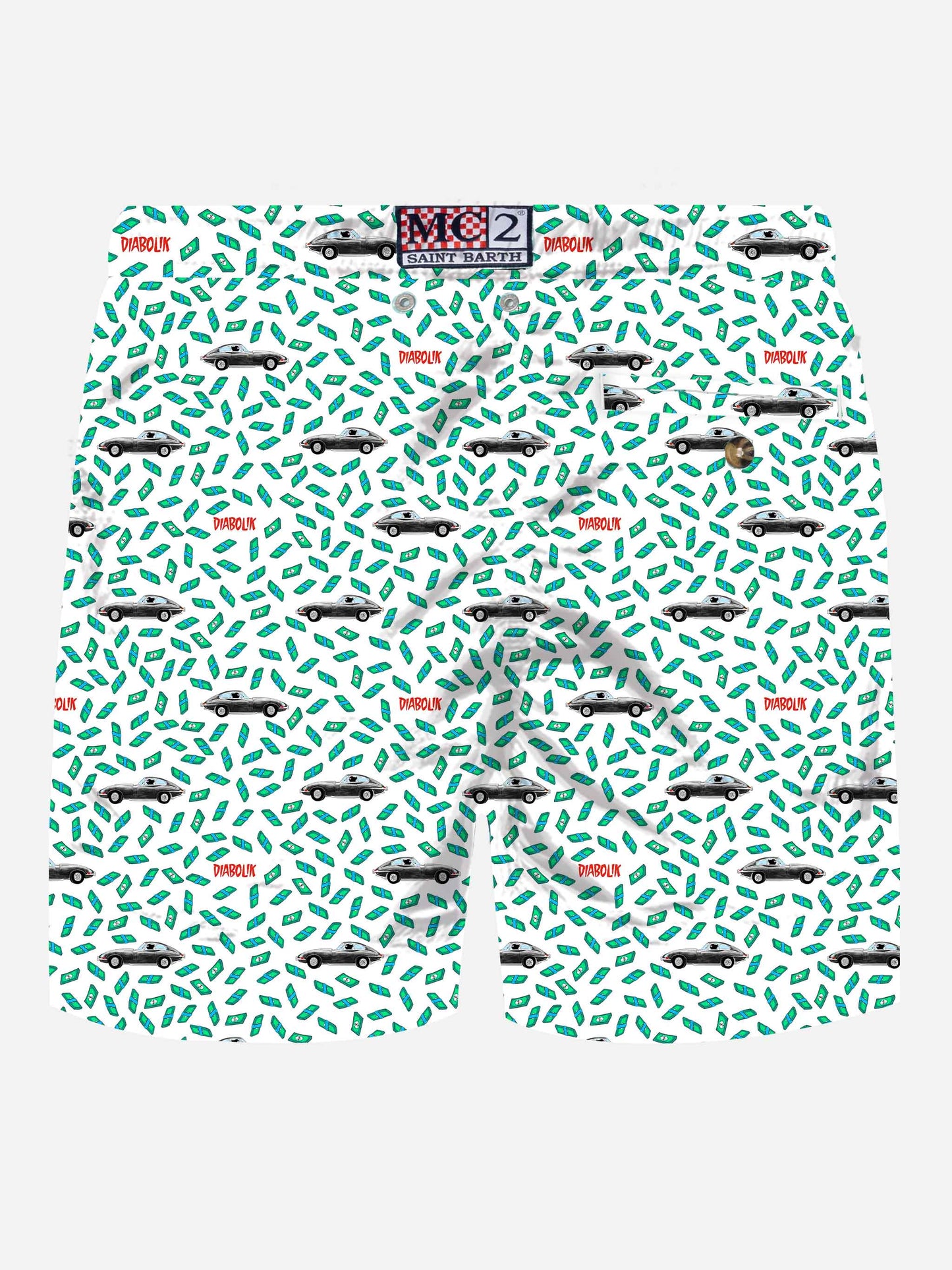 Lightweight fabric swim shorts Lighting with Diabolik print | DIABOLIK SPECIAL EDITION