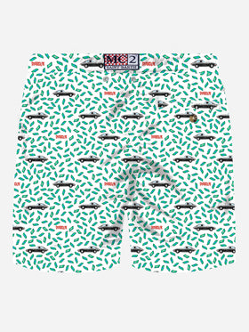 Lightweight fabric swim shorts Lighting with Diabolik print | DIABOLIK SPECIAL EDITION