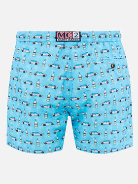 Herren-Badeshorts aus leichtem Stoff Lighting Micro Fantasy mit Lancia Delta-Aufdruck | LANCIA SONDEREDITION