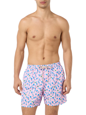Man lightweight fabric swim-shorts Lighting Micro Fantasy with jellyfishes print - MC2 Saint Barth