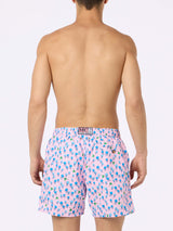 Man lightweight fabric swim-shorts Lighting Micro Fantasy with jellyfishes print