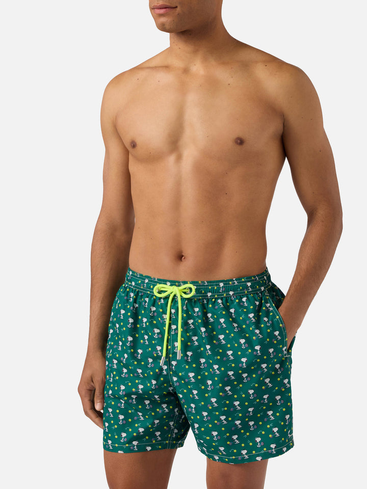 Costume mare Lighting Micro verde con stampa Snoopy tennis | Special Edition