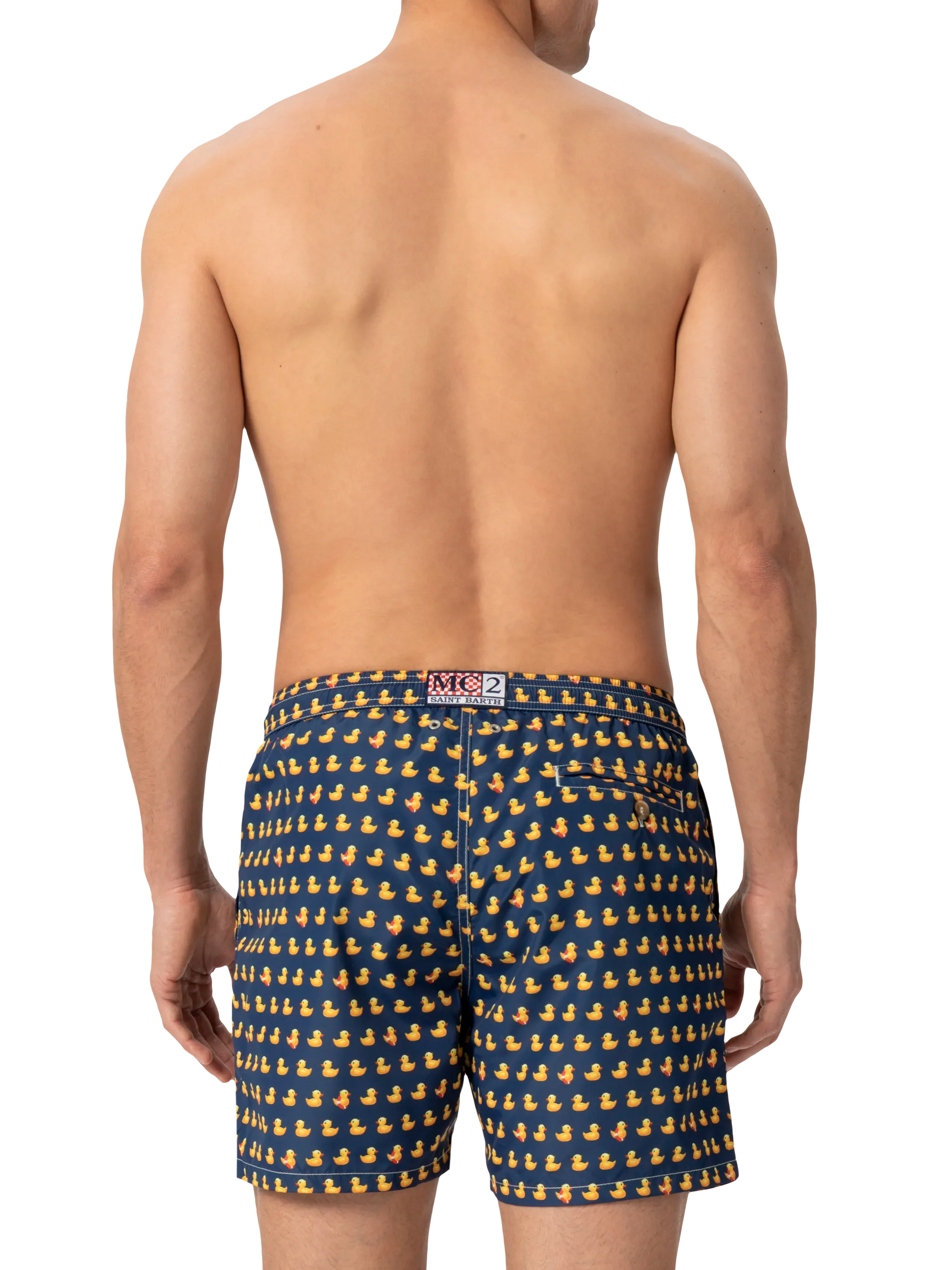 Lightweight fabric swim shorts Lighting with ducky print - MC2 Saint Barth
