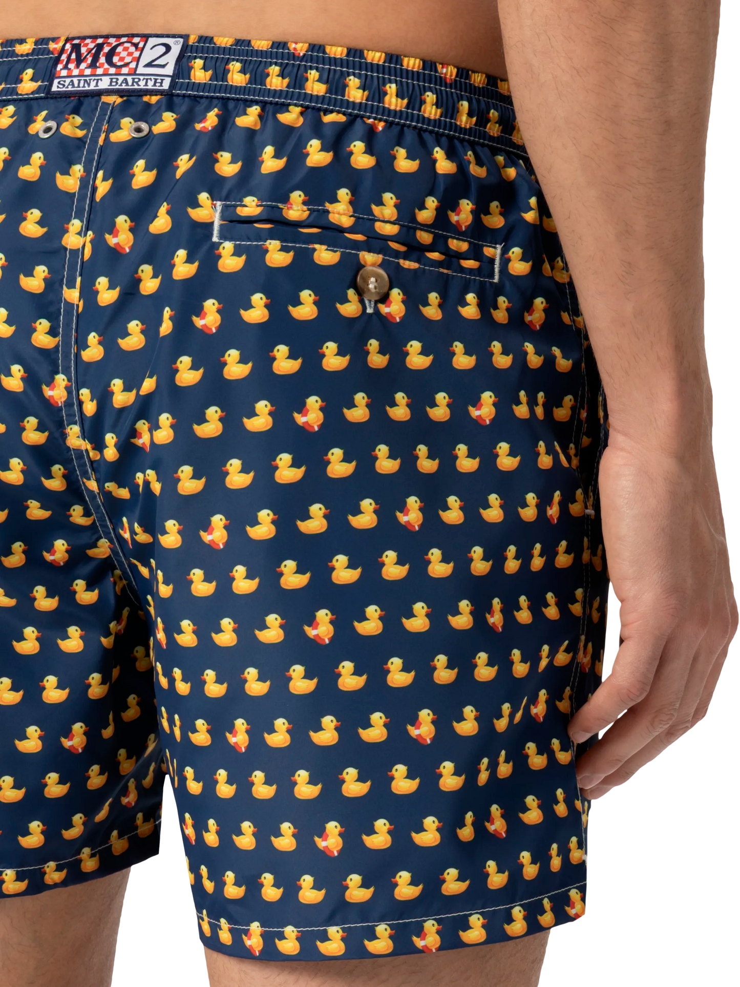 Lightweight fabric swim shorts Lighting with ducky print - MC2 Saint Barth