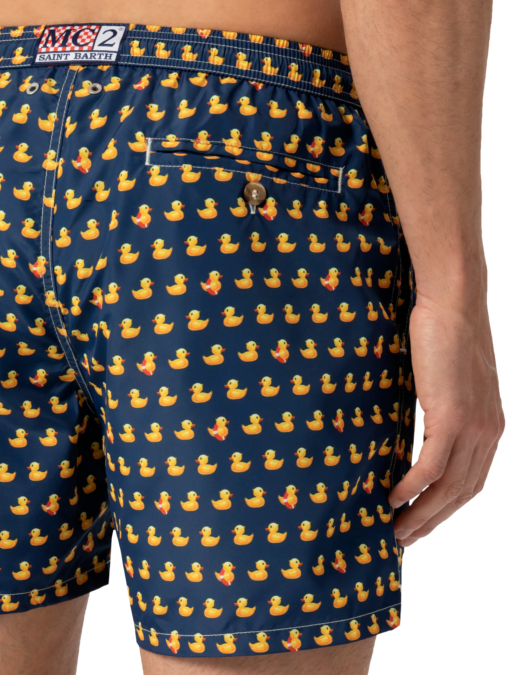 Lightweight fabric swim shorts Lighting with ducky print - MC2 Saint Barth