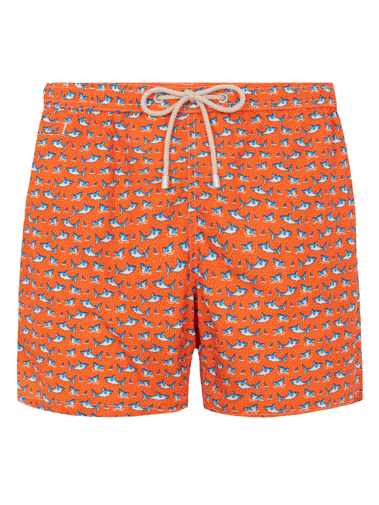 Lightweight fabric swim shorts Lighting with micro shark print - MC2 Saint Barth