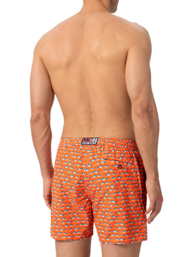 Lightweight fabric swim shorts Lighting with micro shark print - MC2 Saint Barth
