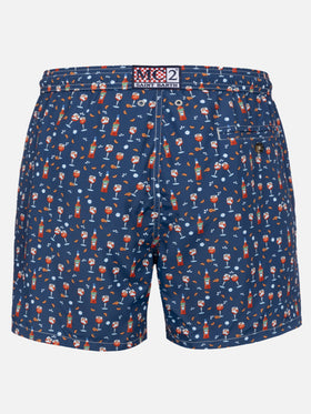 Lightweight fabric swim shorts Lighting with Aperol spritz print | APEROL SPECIAL EDITION