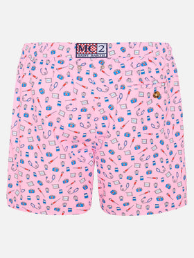 Lightweight fabric swim shorts Lighting with doctor job print