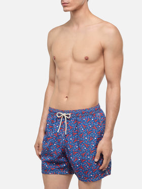 Lightweight fabric swim shorts Lighting with lobster print - MC2 Saint Barth
