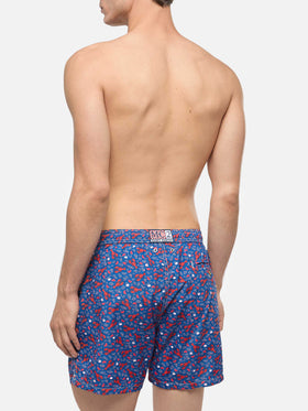 Lightweight fabric swim shorts Lighting with lobster print