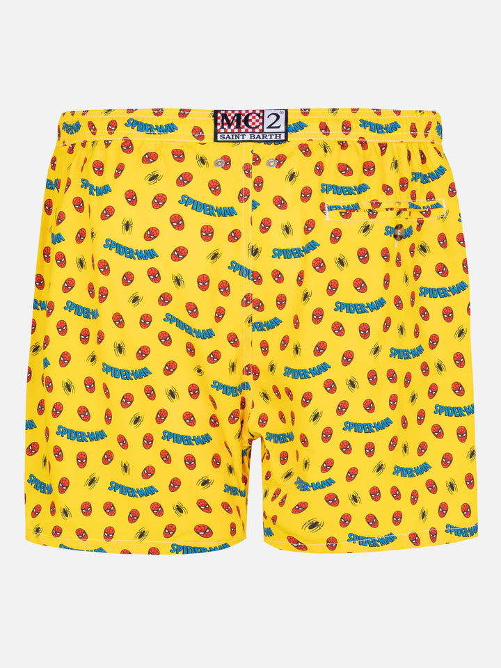 Lightweight fabric swim shorts Lighting with Spiderman print | MARVEL SPECIAL EDITION - MC2 Saint Barth