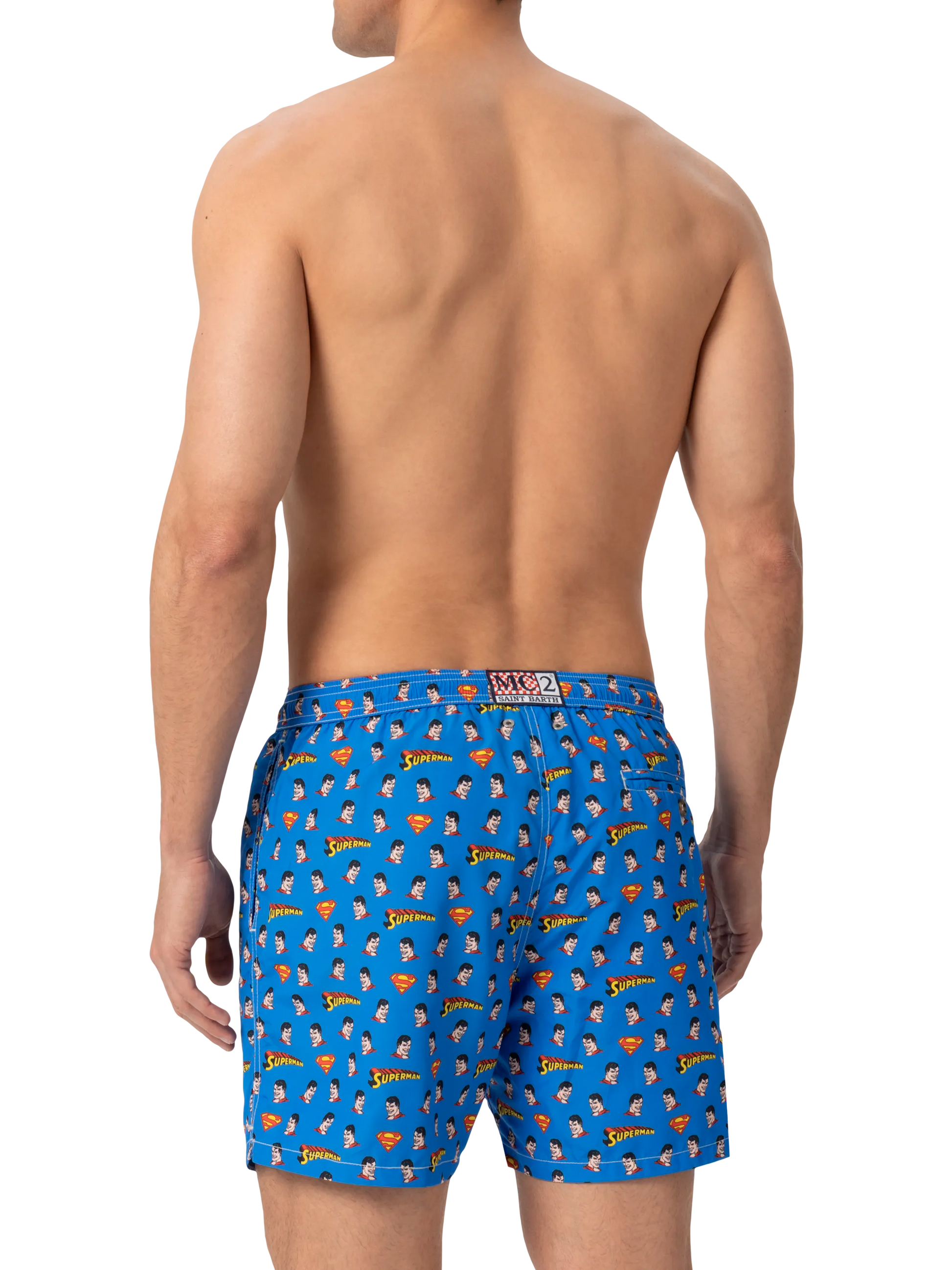 Lightweight fabric swim shorts Lighting with Superman print | MARVEL SPECIAL EDITION - MC2 Saint Barth