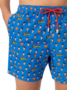Lightweight fabric swim shorts Lighting with Superman print | MARVEL SPECIAL EDITION - MC2 Saint Barth
