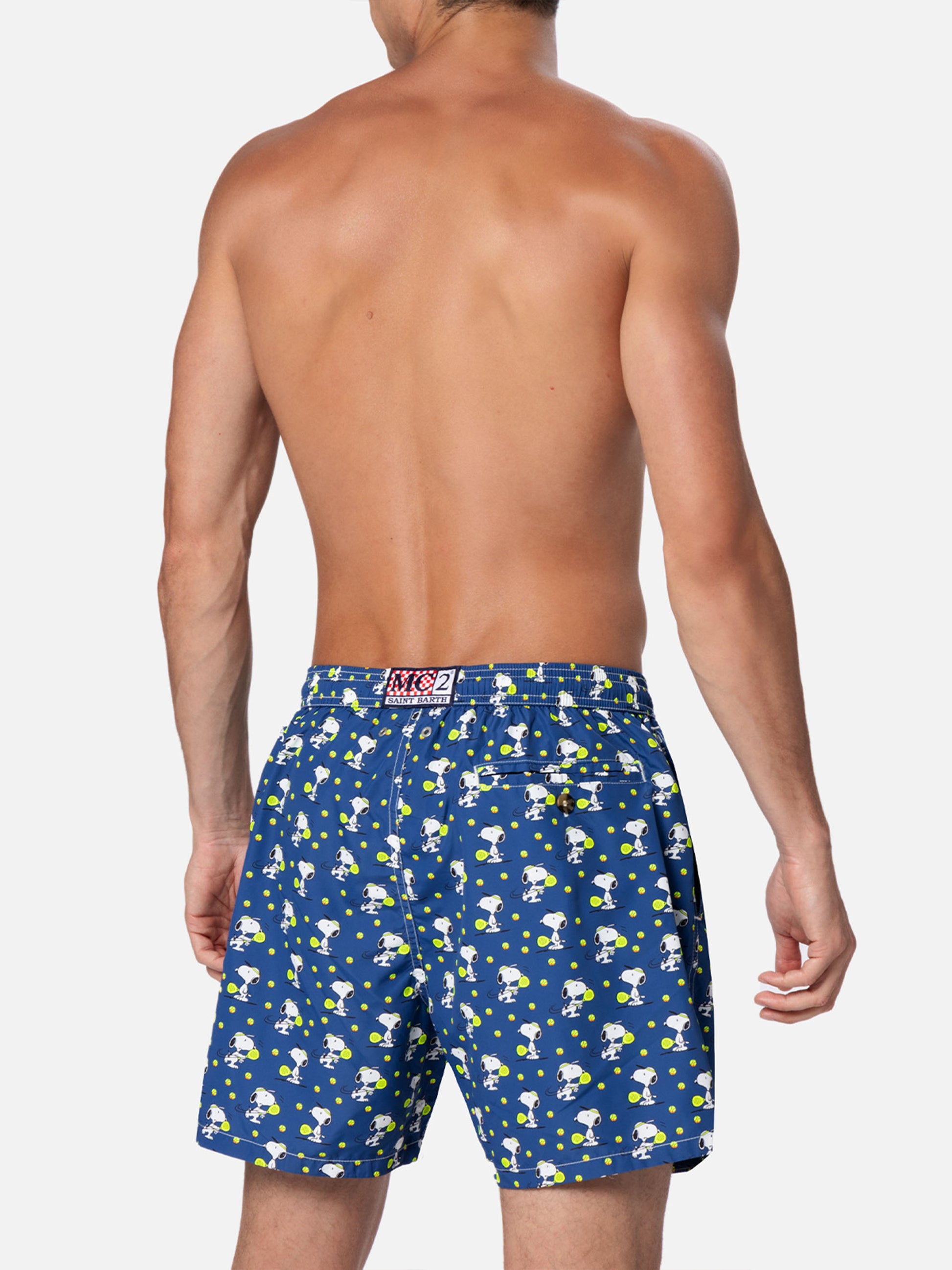 Lightweight fabric swim shorts Lighting with Superman print | SNOOPY PEANUTS® SPECIAL EDITION - MC2 Saint Barth